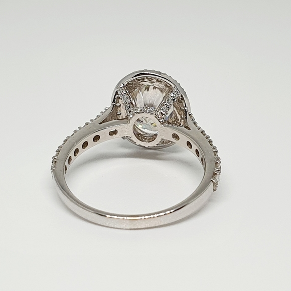 2Ct Oval Cut Moissanite Engagement Ring In Gold - Picture 13 of 16